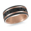 Tantalum with Carbon Fiber and 14K Rose Gold Ring from the Titanium Collection by Malo