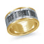 14K Yellow Gold with 14K White Gold and Carbon Fiber Ring from the Tantalum Collection by Malo