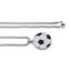 Stainless Steel Soccer Pendant with Matching Chain