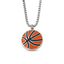 Stainless Steel Basketball Pendant with Matching Chain