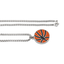 Stainless Steel Basketball Pendant with Matching Chain