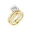 ORLA 14K Yellow Gold Round Lab Grown Diamond Solitare Engagement Ring