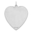 Sterling Silver Engravable Heart Polished Front Satin Back Disc Charm