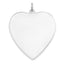 Sterling Silver Engravable Heart Polished Front Satin Back Disc Charm