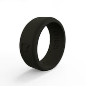 QALO Men's Black Step Edge Silicone Band