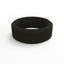 QALO Black Modern Beveled Silicone Band