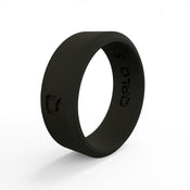 QALO Black Modern Beveled Silicone Band