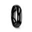 RAVEN Domed Black Tungsten Wedding Band - 2mm - 12mm