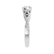 TALA Platinum Round Lab Grown Diamond Engagement Ring