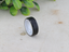 SIGMA Black Tungsten Brushed Center Men’s Wedding Band with Polished Beveled Edges & White Interior - 8mm