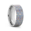 SOLACE Flat Titanium Ring with Engraved Cross Pattern - 8mm