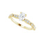 SOLANA 14K Yellow Gold Oval Lab Grown Diamond Engagement Ring