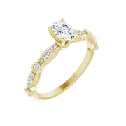 SOLANA 14K Yellow Gold Oval Lab Grown Diamond Engagement Ring