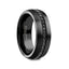 VALIANT Black Tungsten Ring with Black Sapphires - 8mm