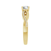 TALA 14K Yellow Gold Round Lab Grown Diamond Engagement Ring