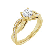 TALA 14K Yellow Gold Round Lab Grown Diamond Engagement Ring