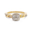 LUCIA 0.77 ct 14K Gold Pear Natural Salt & Pepper Diamond Engagement Ring