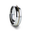 GOLDWYN Braided 14k Gold Inlay Domed Tungsten Ring - 6mm or 8mm