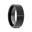 Music Code Engraved Flat Pipe Cut Black Tungsten Ring With Brushed Finish - 6mm - 12mm