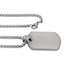 Stainless Steel Dog Tag Pendant with 22in Steel Chain