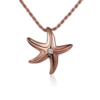 14K Rose Gold Starfish Pendant