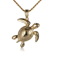 14K Yellow Gold Turtle Pendant