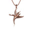 14K Rose Gold Bird of Paradise Pendant