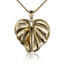 14K Yellow Gold Anthurium Pendant