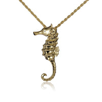 14K Yellow Gold Seahorse Pendant