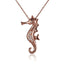 14K Rose Gold Seahorse CZ Pendant