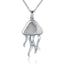 Sterling Silver Jellyfish Pendantwith White Mother of Pearl Inlay