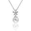 Sterling Silver White Pearl Flower Pendant