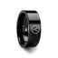 Half Life Symbol Super Hero Black Tungsten Engraved Ring Jewelry - 2mm - 12mm - Larson Jewelers