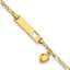 14K Cut-out Heart w/Dangling Heart Children's Figaro Link ID Bracelet - Larson Jewelers