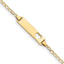 14k Cut-out Heart Flat Curb Link ID Bracelet - Larson Jewelers