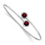 14k White Gold Garnet and Diamond Flexible Bangle - Larson Jewelers