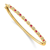 14k Ruby and Diamond Bangle