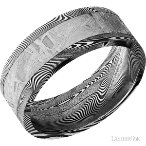 Tightweave with Acid Finish and Meteorite Inlay - 8MM - Larson Jewelers