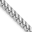 14K White Gold Solid Miami Cuban Link with Lobster Clasp Chain