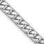 14K White Gold 5mm Solid Miami Cuban Link with Lobster Clasp Chain Necklace