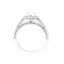 MADELEINE Halo Style Four Prong Lab Diamond Engagement Ring with Round Stone Setting in 14K White Gold - Larson Jewelers