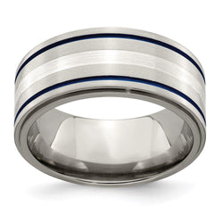 Edward Mirell Titanium w/Argentium Sterling Silver Anodized 10mm Band - Larson Jewelers