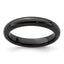 Edward Mirell Titanium Black Ti Polished Domed 4mm Band - Larson Jewelers