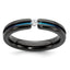 Edward Mirell Black Ti White Sapphire & Rainbow Anodized 4mm Band - Larson Jewelers