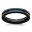 Edward Mirell Black Ti Anodized 4mm Band - Larson Jewelers