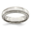 Edward Mirell Titanium Brushed&Polished w/Sterling Silver 6mm Band - Larson Jewelers