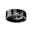 Animal Landscape Scene Reindeer Deer Stag Ring Engraved Flat Black Tungsten Ring - 4mm - 12mm - Larson Jewelers