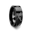 M16 CROSSED Print Design Ring Engraved Flat Tungsten Black Ring - 4mm - 12mm - Larson Jewelers