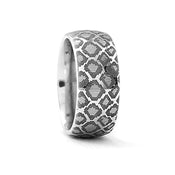 Snake Scales Print Ring Engraved Domed Tungsten Ring Polished - 4mm - 12mm - Larson Jewelers