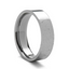 14k Fingerprint Ring White Gold Engraved Flat Band- 4mm - 8mm